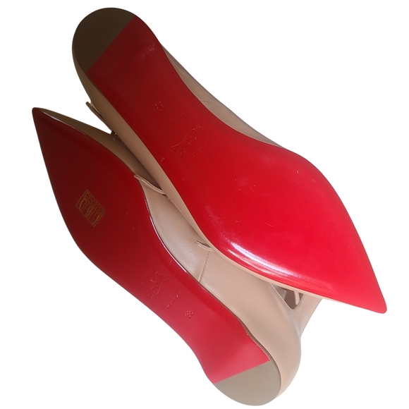 CHRISTIAN LOUBOUTIN 🏷️NWT "Toerless Muse" Nude Leather Gladiator Caged Flat 38 - Picture 6 of 10